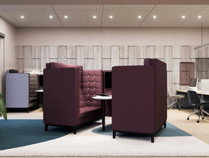 Jig Cave 4 Seaters Acoustic Meeting Pod In Purple In Modern Office Space Agency