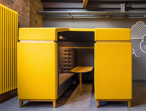 Jig Shed Modern Acoustic Seating Pod In Yellow