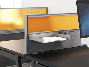 Join Fabric Desk Screens In Orange Glaze With Toolbar And Tray Closeup