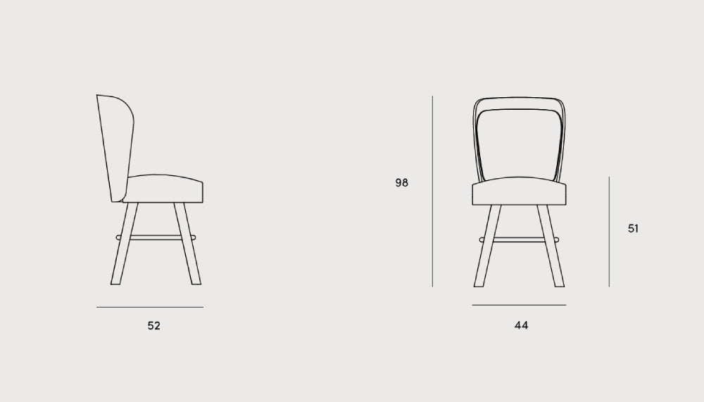 K2 Wooden High Back Lounge Chair Dimensions