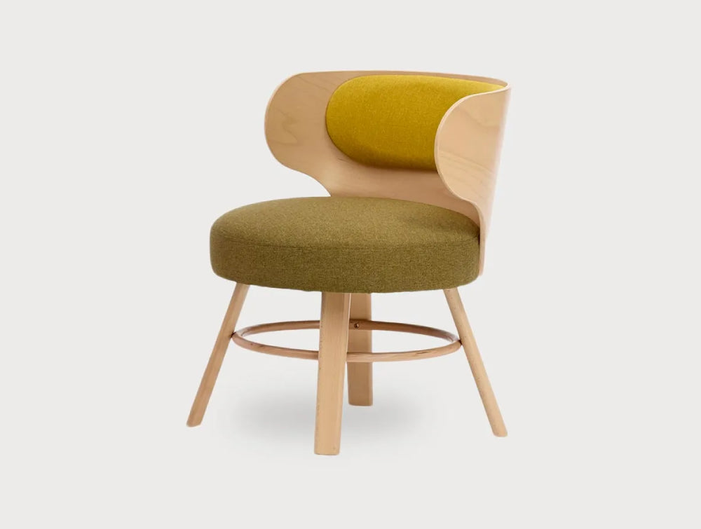 K2 Wooden Upholstered Lounge Chair 2