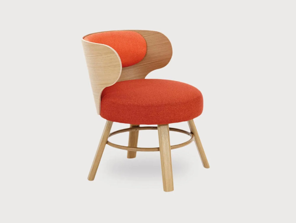 K2 Wooden Upholstered Lounge Chair 3