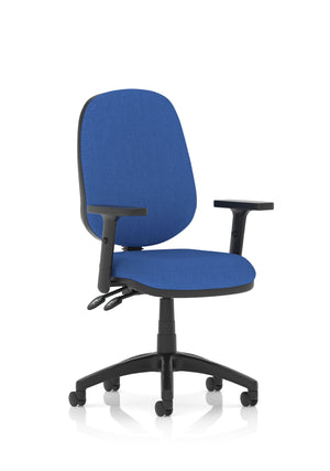 Eclipse Plus II Lever Task Operator Chair Blue With Height Adjustable Arms Image 2