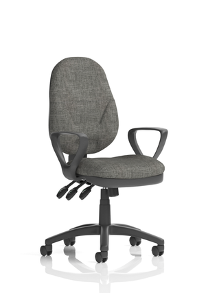 Eclipse Plus XL Lever Task Operator Chair Charcoal With Loop Arms Image 2