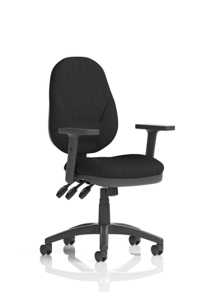 Eclipse Plus XL Lever Task Operator Chair Black With Height Adjustable Arms Image 2