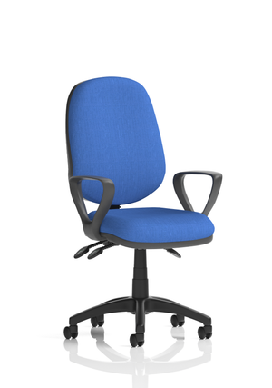 Eclipse Plus III Lever Task Operator Chair Blue With Loop Arms Image 2