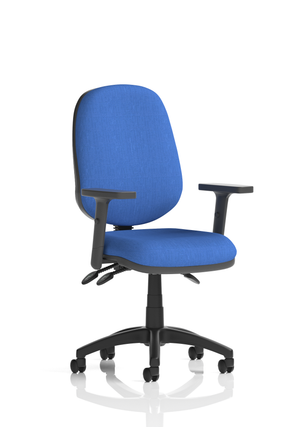 Eclipse Plus III Lever Task Operator Chair Blue With Height Adjustable Arms Image 2