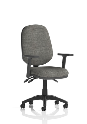 Eclipse Plus III Lever Task Operator Chair Charcoal With Height Adjustable Arms Image 2