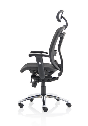 Mirage II Executive Chair Black Mesh With Arms With Headrest Image 5