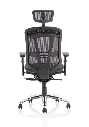 Mirage II Executive Chair Black Mesh With Arms With Headrest Image 7