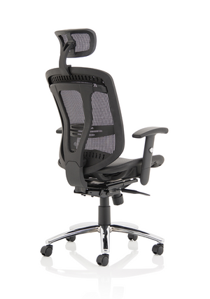 Mirage II Executive Chair Black Mesh With Arms With Headrest Image 8