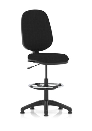 Eclipse Plus I Lever Task Operator Chair Black With High Rise Draughtsman Kit Image 3