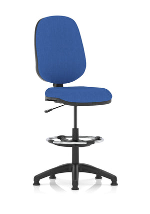 Eclipse Plus I Lever Task Operator Chair Blue With High Rise Draughtsman Kit Image 3