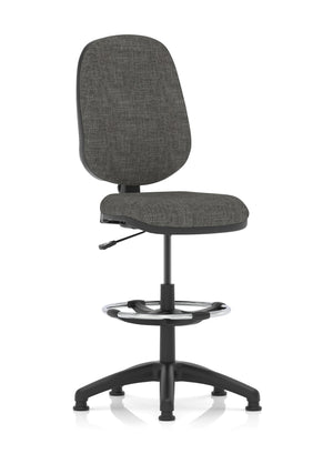 Eclipse Plus I Lever Task Operator Chair Charcoal With High Rise Draughtsman Kit Image 3