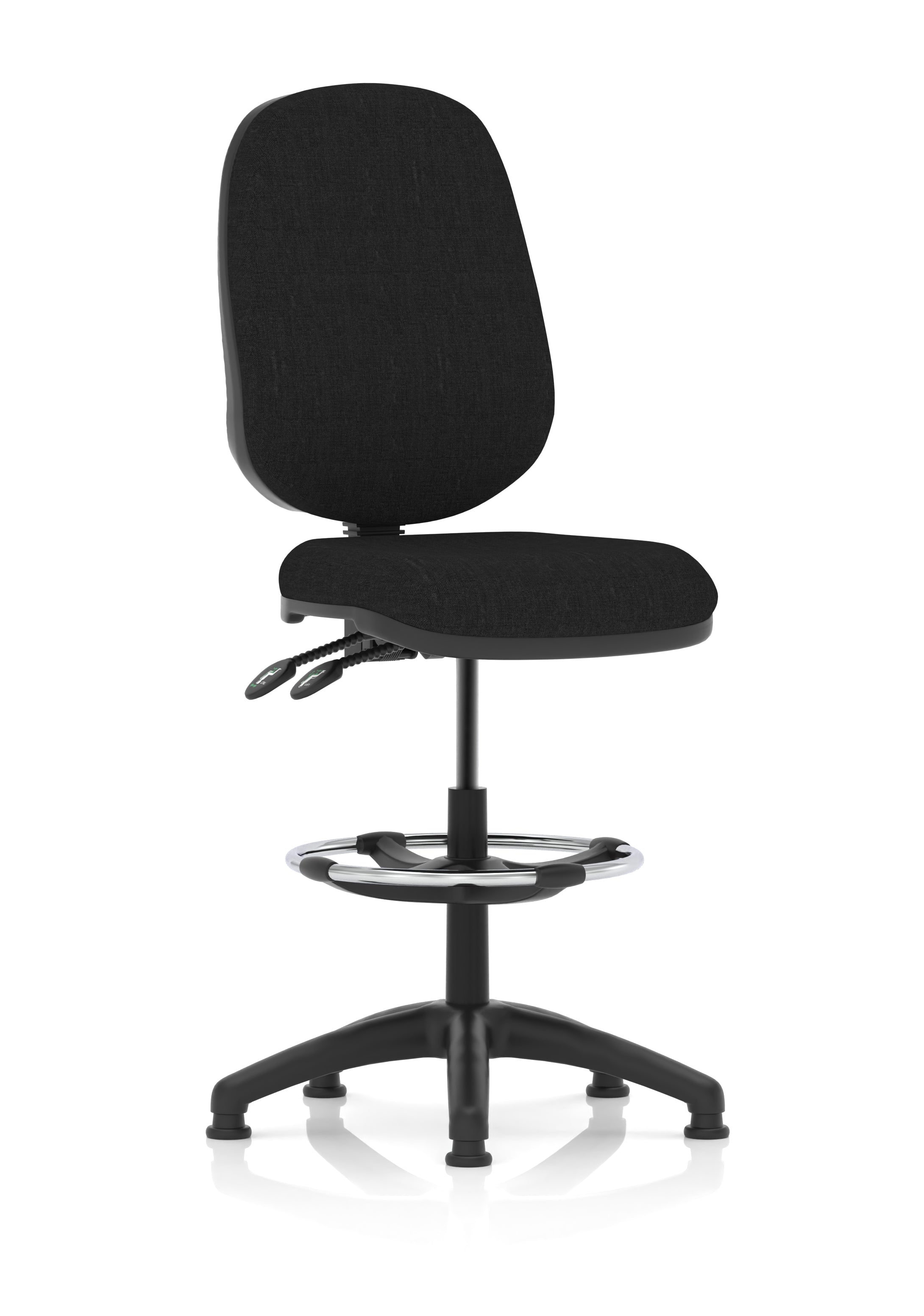 Eclipse Plus II Lever Task Operator Chair Myrrh Green Fully Bespoke Colour With High Rise Draughtsman Kit
