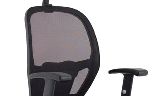 Denver Black Mesh Chair With Headrest Image 14