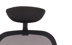 Denver Black Mesh Chair With Headrest Image 19