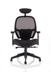Denver Black Mesh Chair With Headrest Image 3
