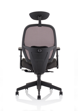 Denver Black Mesh Chair With Headrest Image 7
