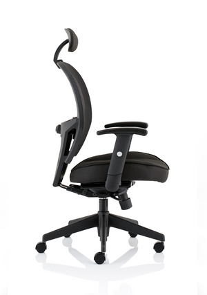 Denver Black Mesh Chair With Headrest Image 9