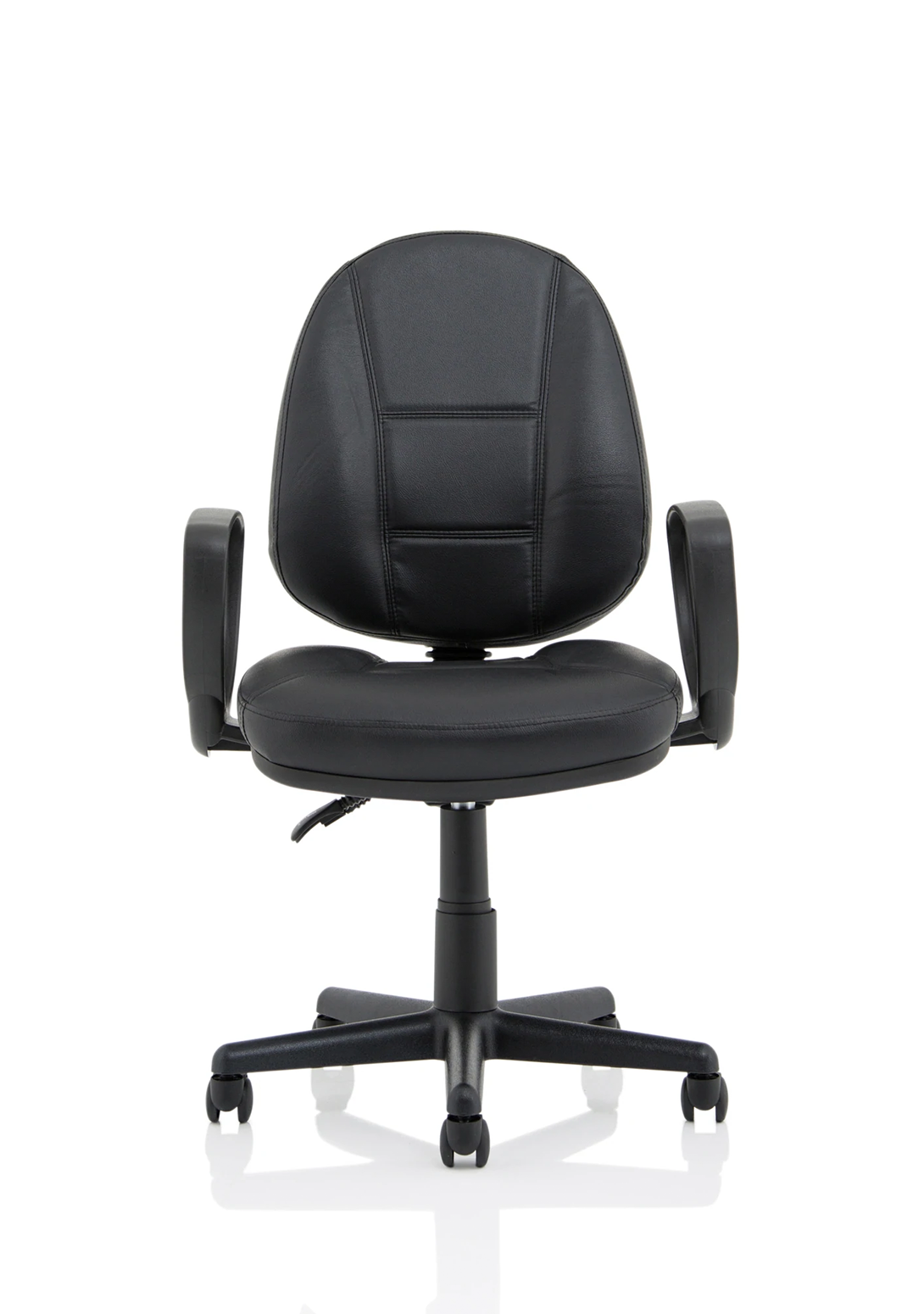 Jackson Black Leather High Back Executive Chair with Loop Arms Image 3