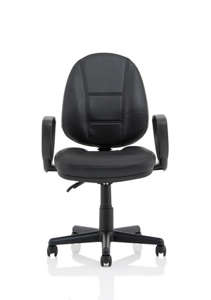 Jackson Black Leather High Back Executive Chair with Loop Arms Image 3