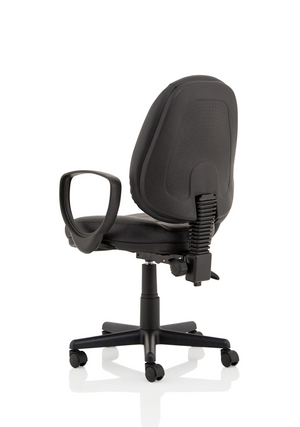 Jackson Black Leather High Back Executive Chair with Loop Arms Image 6