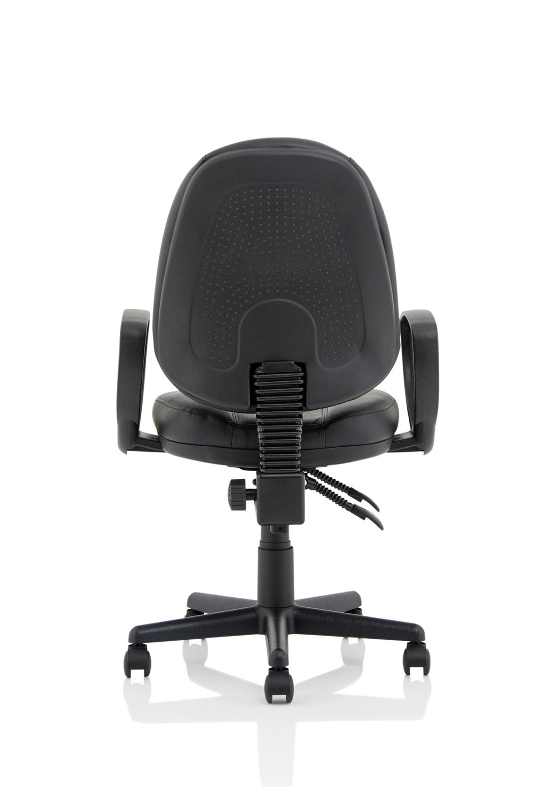 Jackson Black Leather High Back Executive Chair with Loop Arms Image 7