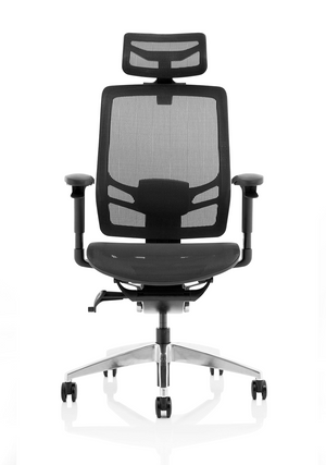 Ergo Click Black Mesh Seat Black Mesh Back with Headrest Image 3