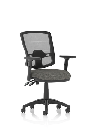 Eclipse Plus II Lever Task Operator Chair Mesh Back Deluxe With Charcoal Seat With Height Adjustable Arms Image 2