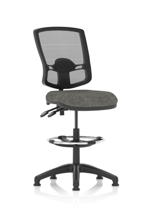 Eclipse Plus II Lever Task Operator Chair Mesh Back Deluxe With Charcoal Seat With High RiseDraughtsman Kit Image 2