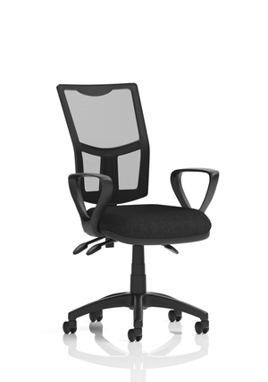 Eclipse Plus III Mesh Back With Black Seat With Loop Arms