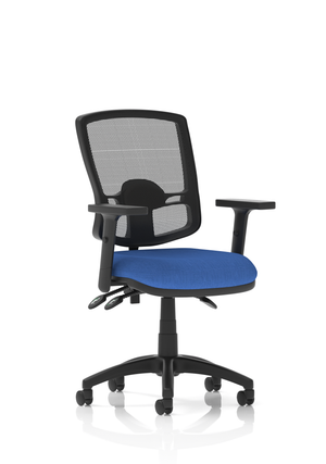 Eclipse Plus III Deluxe Mesh Back With Blue Seat With Height Adjustable Arms Image 2