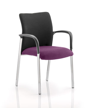 Academy Black Fabric Back Bespoke Colour Seat With Arms Tansy Purple Image 2