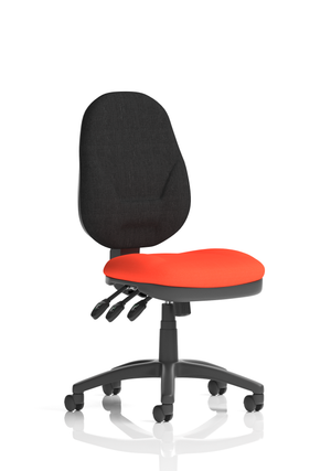 Eclipse Plus XL Lever Task Operator Chair Bespoke Colour Seat Tabasco Orange Image 3