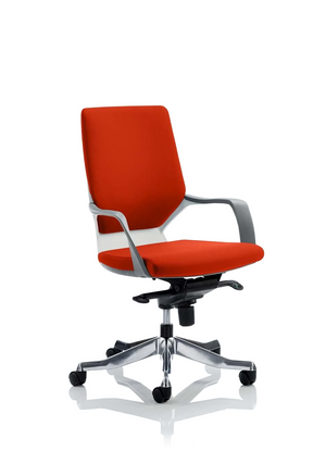 Xenon Executive White Shell Medium Back Bespoke Colour Tabasco Orange Image 2