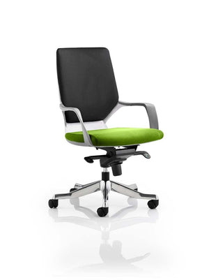 Xenon Executive White Shell Medium Back Bespoke Colour Seat Myrrh Green Image 2