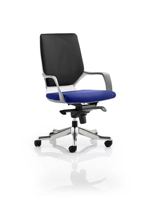 Xenon Executive White Shell Medium Back Bespoke Colour Seat Stevia Blue Image 2