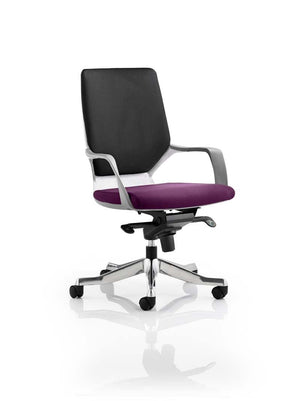 Xenon Executive White Shell Medium Back Bespoke Colour Seat Tansy Purple Image 2