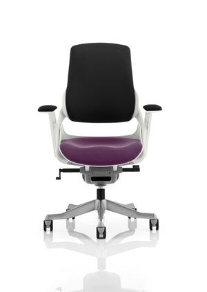 Zure White Shell Black Fabric Back Bespoke Colour Seat Tansy Purple Image 2