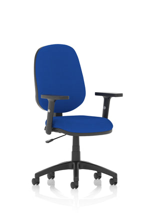 Eclipse Plus I Lever Task Operator Chair Bespoke With Height Adjustable Arms In Stevia Blue Image 2