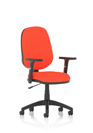 Eclipse Plus I Lever Task Operator Chair Bespoke With Height Adjustable Arms In Tabasco Orange Image 2