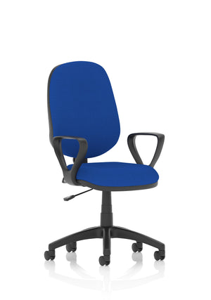 Eclipse Plus I Lever Task Operator Chair Bespoke With Loop Arms In Stevia Blue