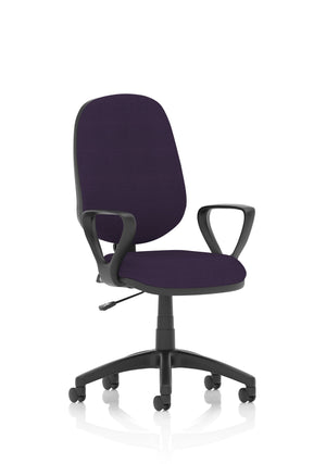 Eclipse Plus I Lever Task Operator Chair Bespoke With Loop Arms In Tansy Purple