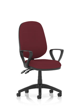 Eclipse Plus II Lever Task Operator Chair Bespoke With Loop Arms In Ginseng Chilli Image 2