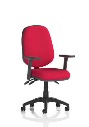 Eclipse Plus III Lever Task Operator Chair Bespoke With Height Adjustable Arms In Bergamot Cherry Image 2