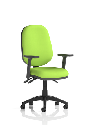 Eclipse Plus III Lever Task Operator Chair Bespoke With Height Adjustable Arms In Myrrh Green Image 2