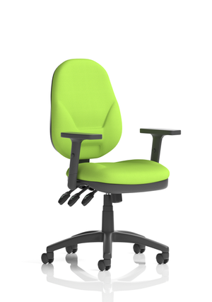 Eclipse Plus XL Lever Task Operator Chair Bespoke With Height Adjustable Arms In Myrrh Green Image 3