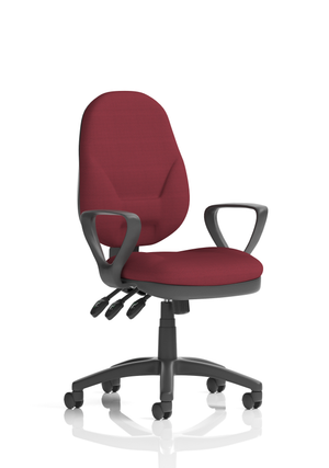 Eclipse Plus XL Lever Task Operator Chair Bespoke With Loop Arms In Ginseng Chilli Image 3