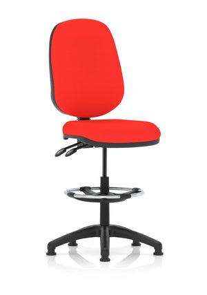 Eclipse Plus II Lever Task Operator Chair Bergamot Cherry Fully Bespoke Colour With High Rise Draughtsman Kit Image 2